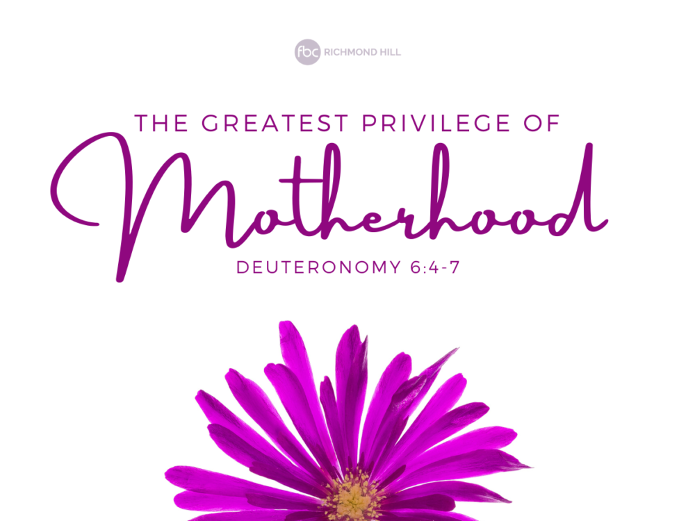 THE GREATEST PRIVILEGE OF MOTHERHOOD